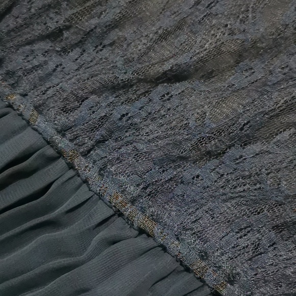 Navy Blue sheer hi-low maxi dress S - Picture 4 of 4